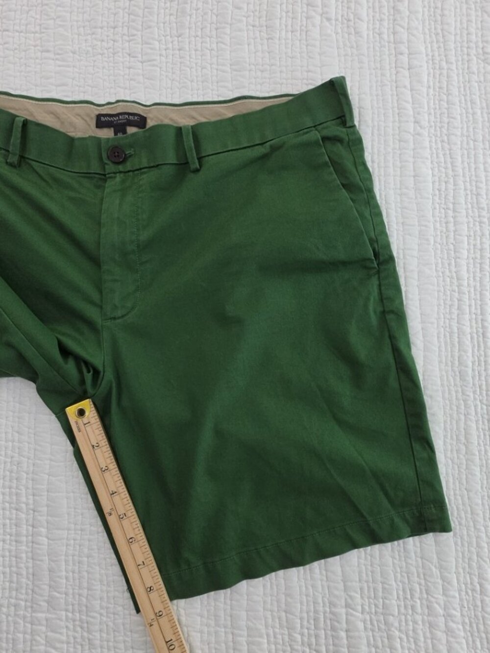 Banana Republic Walking Shorts Mens 40 Verdent Green 9" Inseam Stretch Classic - Picture 14 of 15